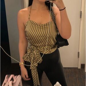 Super cute halter top with waist tie